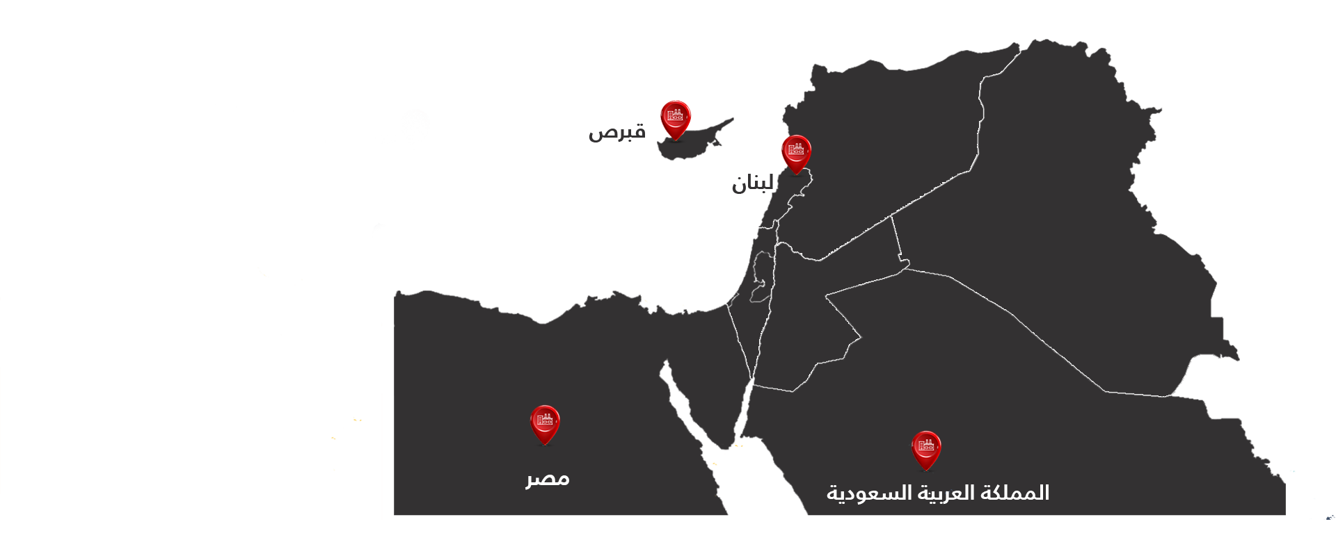Regional coffee factories map